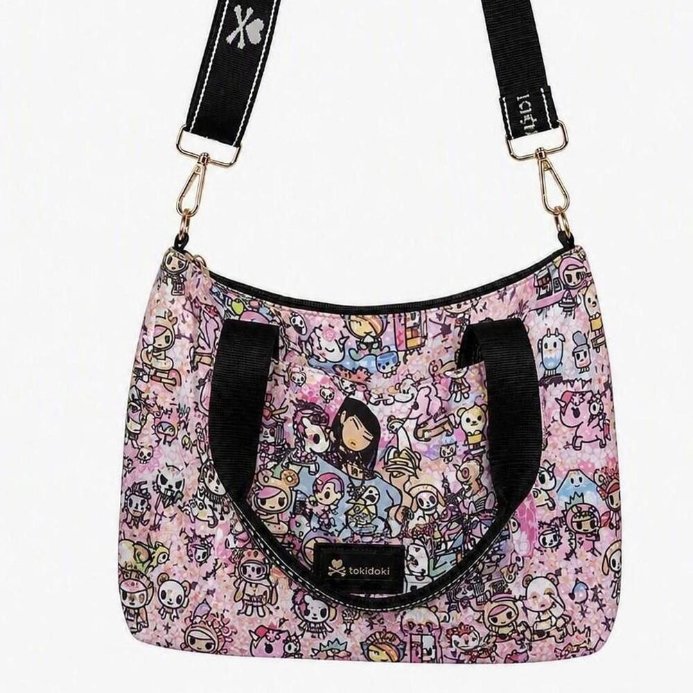 Tokidoki × Mesuca Cherry Blossom Character Print Crossbody Bag Pink new with tag